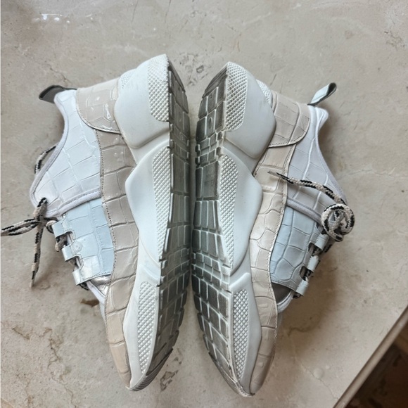 FRĒDA Salvador Mikey Leather Sneakers Premium White Tan Trainer Minimalist 6 - Picture 7 of 7